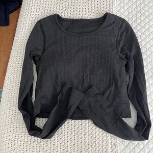 Lululemon Black Long Sleeve with Built in Bra